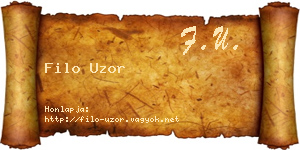 Filo Uzor névjegykártya